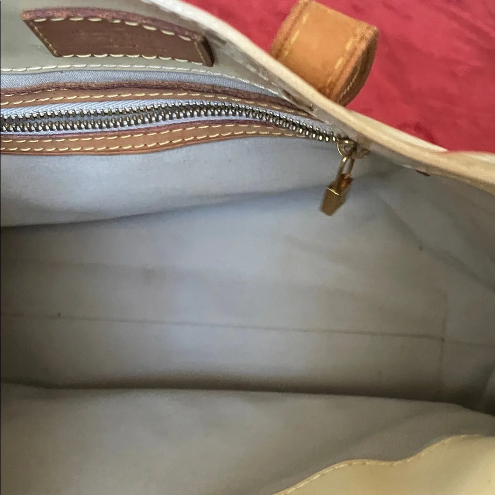Louis Vuitton Cream and Brown MINI Tote Bag - Picture 4 of 5